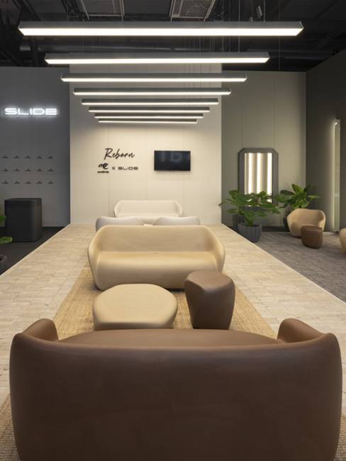 Диван пластиковый двухместный Reborn Standard мокко коричневый 1180х800х700 мм Диван пластиковый двухместный Reborn Standard мокко коричневый 1180х800х700 мм