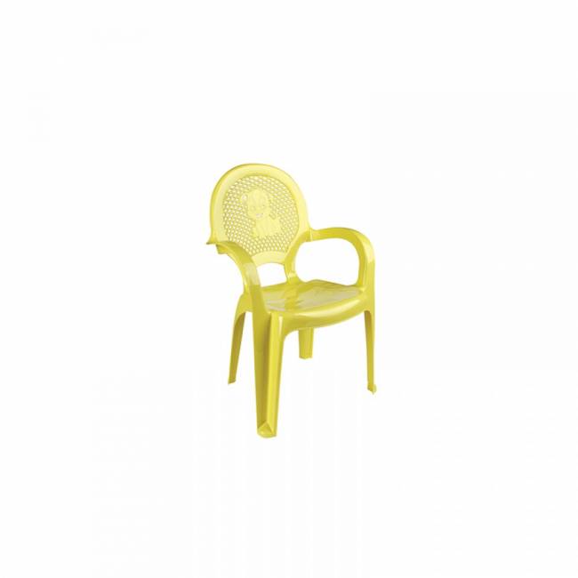 Стул пластиковый Детский, желтый