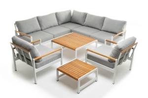 Лаунж зона из алюминия MAYA L белая  Joygarden