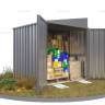 Хозблок SKOGGY секционный с односкатной крышей 2 х 2 м, цинковый