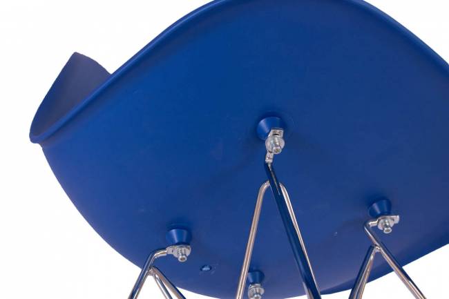 Стул Eames темно-синий, опора металл