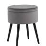 Пуф Клайс с ящиком велюр серый