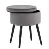 Пуф Клайс с ящиком велюр серый