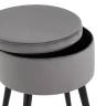 Пуф Клайс с ящиком велюр серый