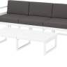 Комплект пластиковой мебели Mykonos XL белый, темно-серый