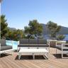 Комплект пластиковой мебели Mykonos XL белый, темно-серый
