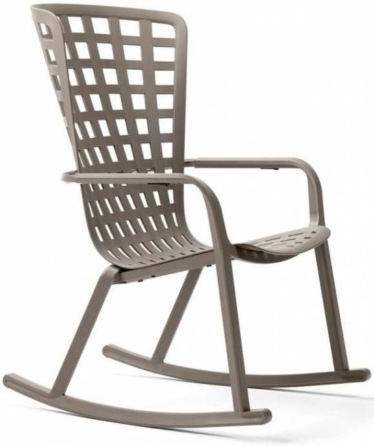 Кресло-качалка пластиковое с подушкой Folio тортора, розовый 720х810-925х1190-1125 мм Кресло-качалка пластиковое с подушкой Folio тортора, розовый 720х810-925х1190-1125 мм