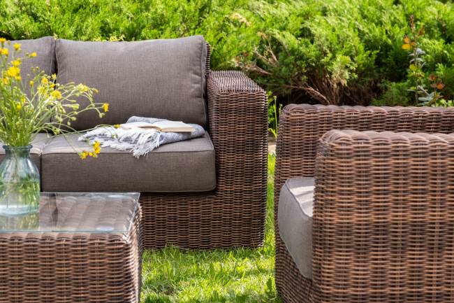 "Боно" лаунж-зона из искусственного ротанга, цвет коричневый