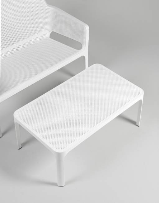 Столик пластиковый журнальный Net Table 100 белый 1000х600х400 мм Столик пластиковый журнальный Net Table 100 белый 1000х600х400 мм