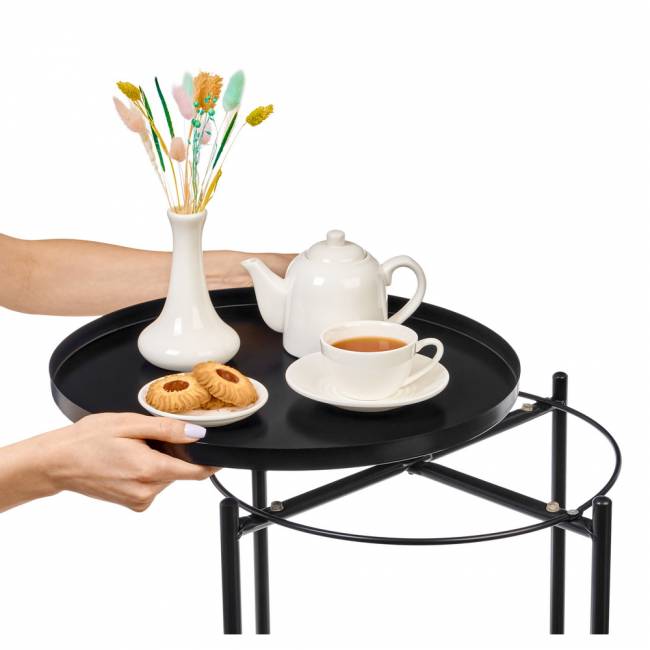 Кофейный столик Moon 45x51см, чёрный Кофейный столик Moon 45x51см, чёрный