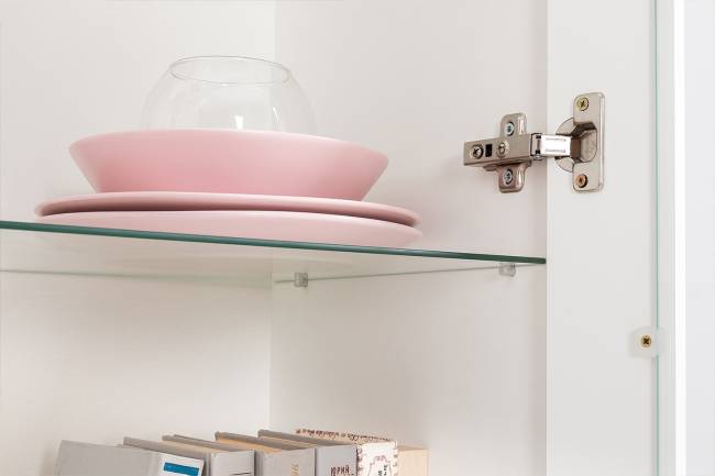 Стенка для аппаратуры Валенсия № 100 цвет белый шагрень