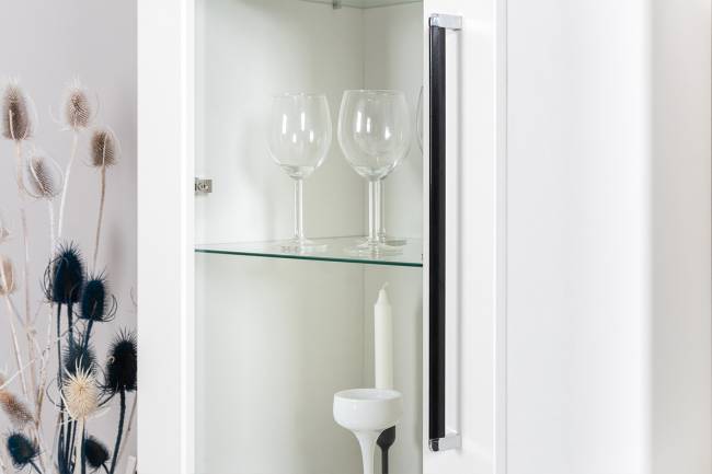 Стенка для аппаратуры Валенсия № 100 цвет белый шагрень