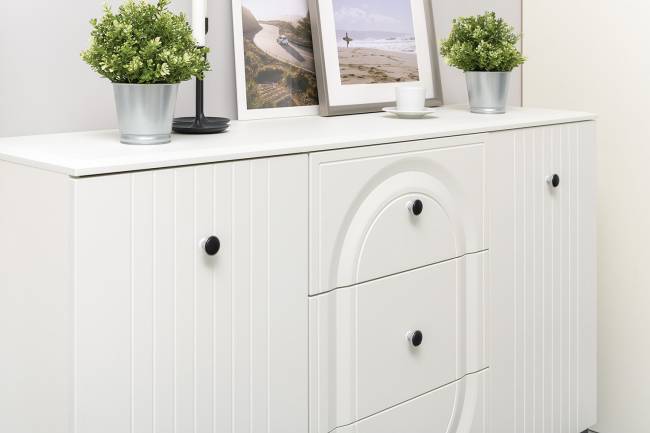 Стенка для аппаратуры Валенсия № 100 цвет белый шагрень