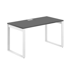 AG.102.AN.L.72.WH  / Стол 1400х600х750  / профиль О-образный: 70х20 белый; лючок: серебро; столешница: антрацит