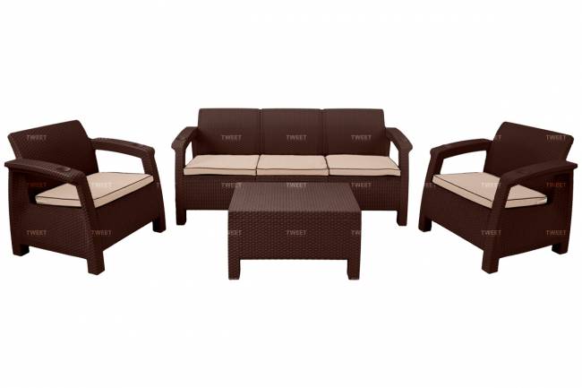 Мебель Tweet Диван 3-х местный, венге