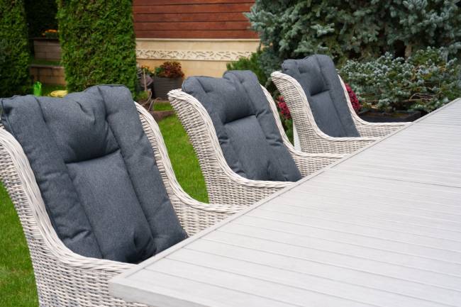 Набор мебели: стол ГАРДА + 6 кресел БЕРГАМО, серый Набор мебели: стол ГАРДА + 6 кресел БЕРГАМО, серый