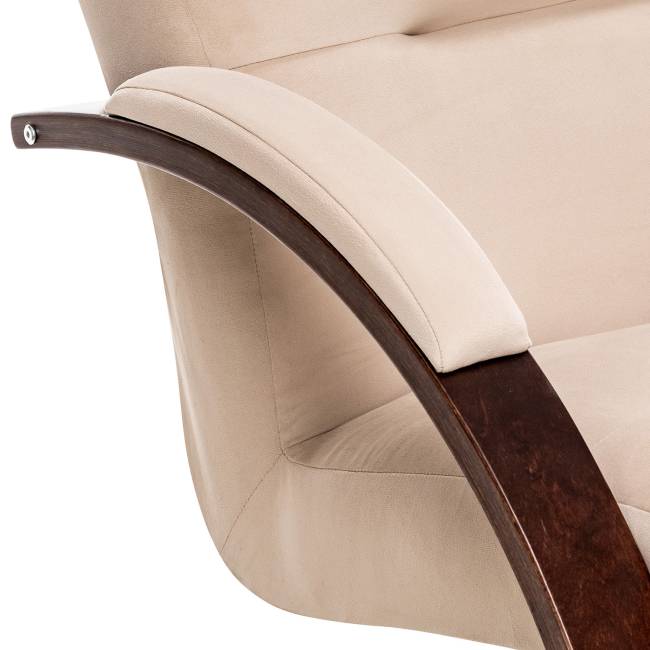 Кресло-качалка Leset Милано Орех текстура V18 бежевый