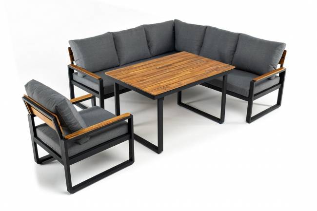 Лаунж зона из алюминия TOPA L с обеденным столом