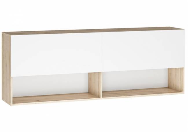 Алетра ПЛ01-1600 дуб крафт серый / глянец белый