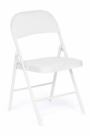 Стул складной FOLDER (mod. 032) / 1 шт. в упаковке каркас: металл, сиденье/спинка: экокожа, 41*51*76см, белый