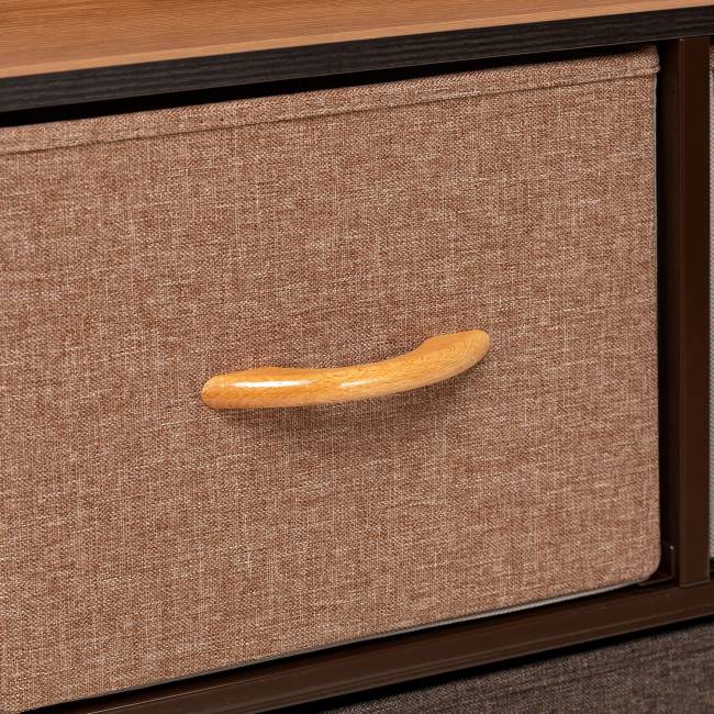 Комод Leset Локи 5 ящиков с полкой Коричневый Бежевый, светло-коричневый, темно-коричневый