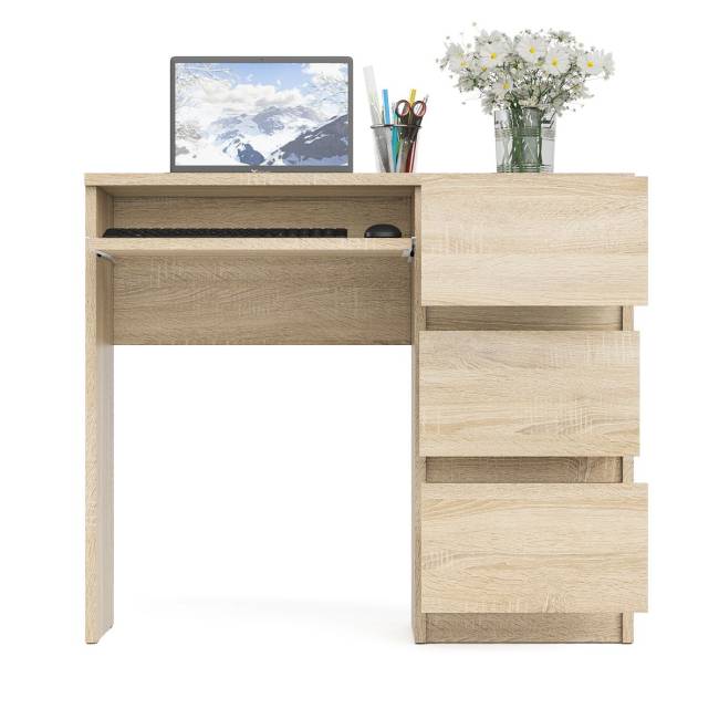 Стол компьютерный три ящика Мори МС-6 правый цвет дуб сонома Стол компьютерный три ящика Мори МС-6 правый цвет дуб сонома