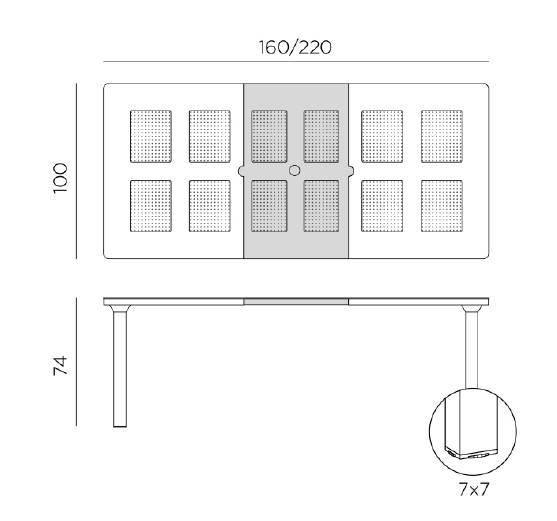 Стол пластиковый раздвижной Levante белый 1600-2200х740х1000 мм Стол пластиковый раздвижной Levante белый 1600-2200х740х1000 мм