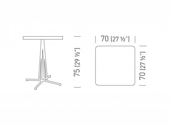 Cтол обеденный керамогранитный Bristol Gres Porcelain 700х700х750 мм Cтол обеденный керамогранитный Bristol Gres Porcelain 700х700х750 мм