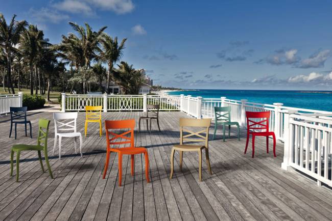 Стул пластиковый XSera-S голубой 490х550х840 мм