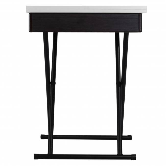 Стол-трансформер Лерон белый/черный