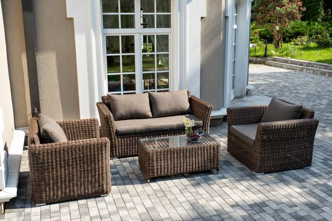 "Капучино Сингл" лаунж-зона из искусственного ротанга, цвет коричневый "Капучино Сингл" лаунж-зона из искусственного ротанга, цвет коричневый