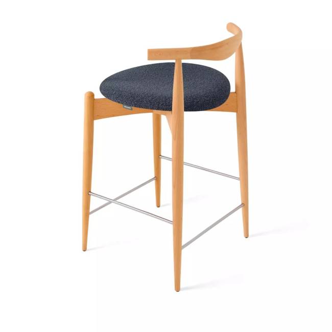 Стул Noble полубарный, массив бука - графит - бук светлый Стул Noble полубарный, массив бука - графит - бук светлый