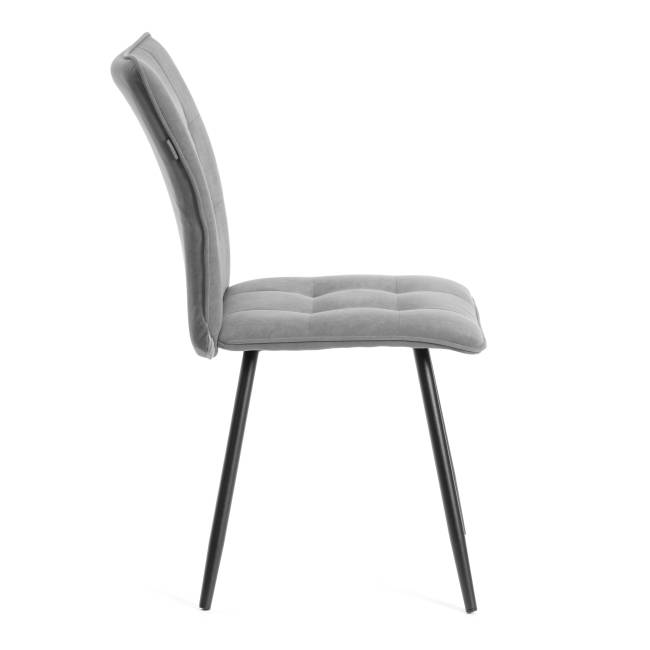 Комплект кресло+стул Bari/Бари LT, велюр, серый/черный, 29 серый/черный флок