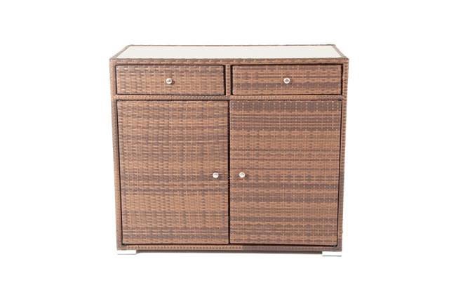 "Мальта" тумба плетеная из искусственного ротанга, цвет коричневый "Мальта" тумба плетеная из искусственного ротанга, цвет коричневый