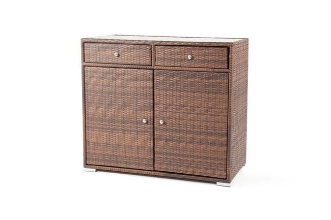 "Мальта" тумба плетеная из искусственного ротанга, цвет коричневый "Мальта" тумба плетеная из искусственного ротанга, цвет коричневый