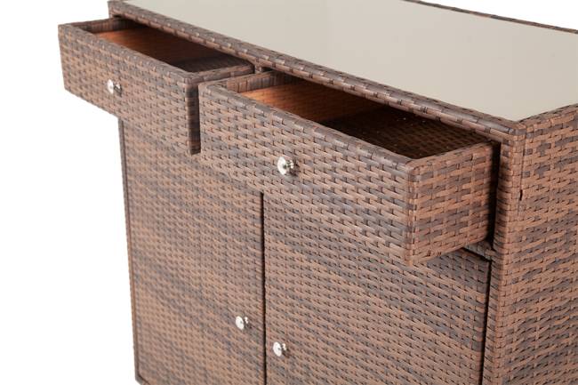 "Мальта" тумба плетеная из искусственного ротанга, цвет коричневый "Мальта" тумба плетеная из искусственного ротанга, цвет коричневый