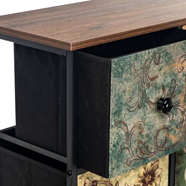 Комод Leset Лунет 12 ящ. Чёрный Мульти зеленый Комод Leset Лунет 12 ящ. Чёрный Мульти зеленый