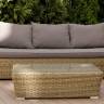 "Капучино" диван из искусственного ротанга трехместный, цвет соломенный