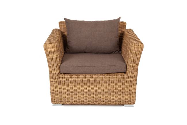 "Капучино" кресло из искусственного ротанга, цвет соломенный