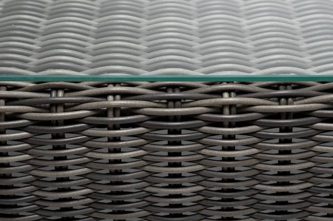 "Боно" журнальный столик из искусственного ротанга, цвет графит