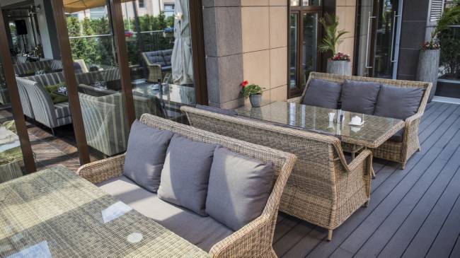 "Гляссе" диван трехместный из искусственного ротанга, цвет соломенный "Гляссе" диван трехместный из искусственного ротанга, цвет соломенный