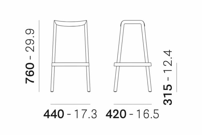 Табурет пластиковый барный Dome светло-зеленый 440х420х760 мм
