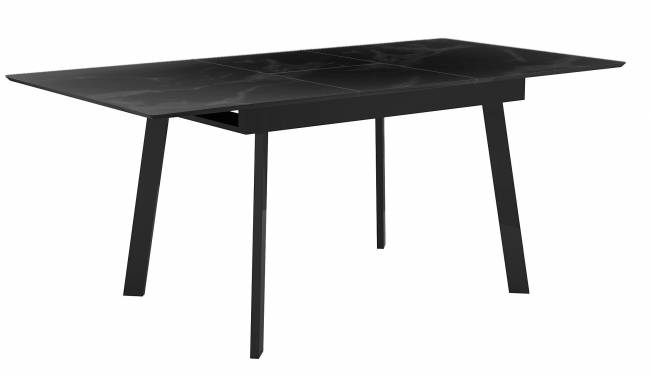 Стол DikLine SFH125 стекло Оптивайт Черный мрамор/подстолье черное Стол DikLine SFH125 стекло Оптивайт Черный мрамор/подстолье черное