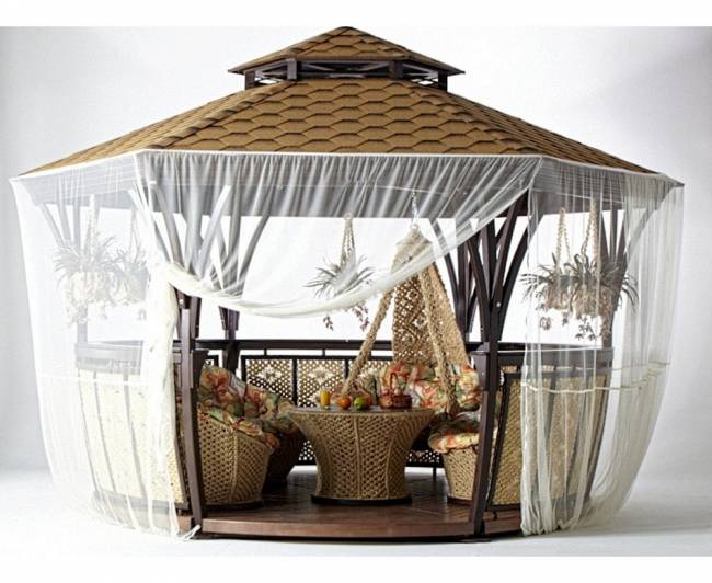 Сетка москитная к беседке "Грация XL" черный Сетка москитная к беседке "Грация XL" черный