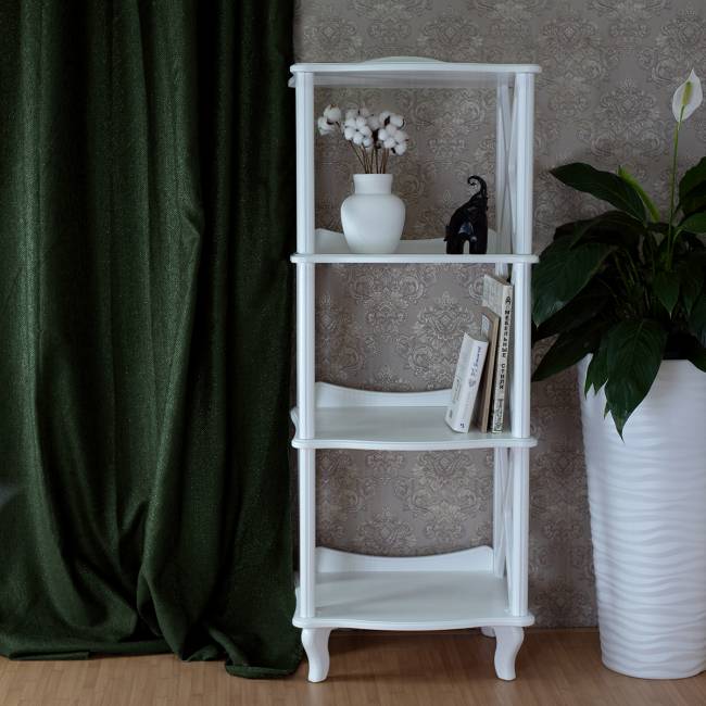 Этажерка-стеллаж Джульетта 3 уровня, молочный дуб Л Этажерка-стеллаж Джульетта 3 уровня, молочный дуб Л