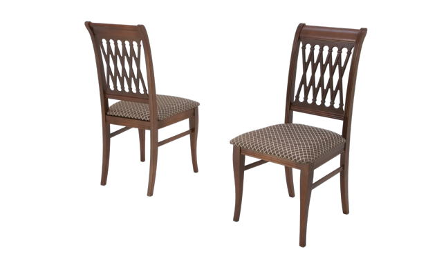 Обеденная группа Верди 120 со стульями Рич/ ромб коричневый, Орех