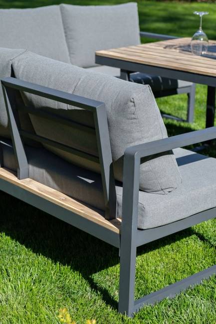 Набор для лаунж зоны из алюминия TOPA с обеденным столом