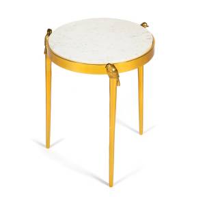 Столик кофейный Secret De Maison BIRDY ( mod. 12475 ) алюминиевый сплав/мрамор, 38*38*48,5 см, золотой/gold