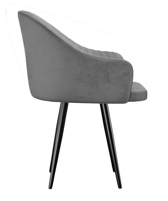 Стул DikLine 439 поворотный, C56 серый, ножки черные