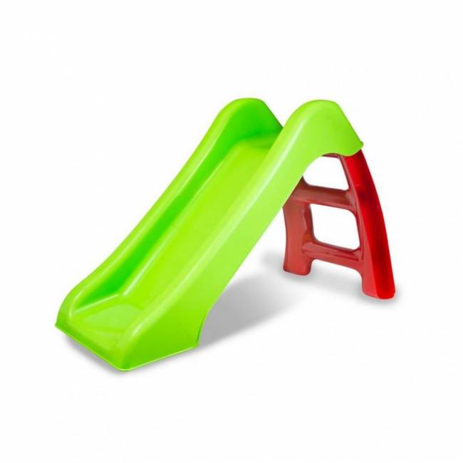 Горка детская пластиковая, зелёный, красный